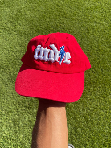 indie dad hat (red & blue)