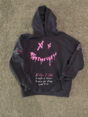 Futuristic "Never 2 Late" Hoody